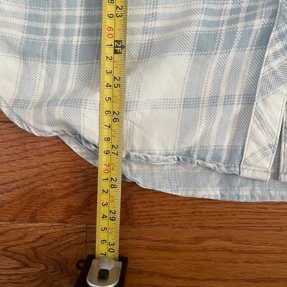 Rails Plaid Button-Up Shirt Womens Small Blue White Western Style Long Sleeves - Picture 11 of 13